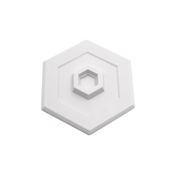 Prime-Line 5 In., Rigid Vinyl, White, Self Adhesive Concave Wall Protector Single Pack U 9275 - main